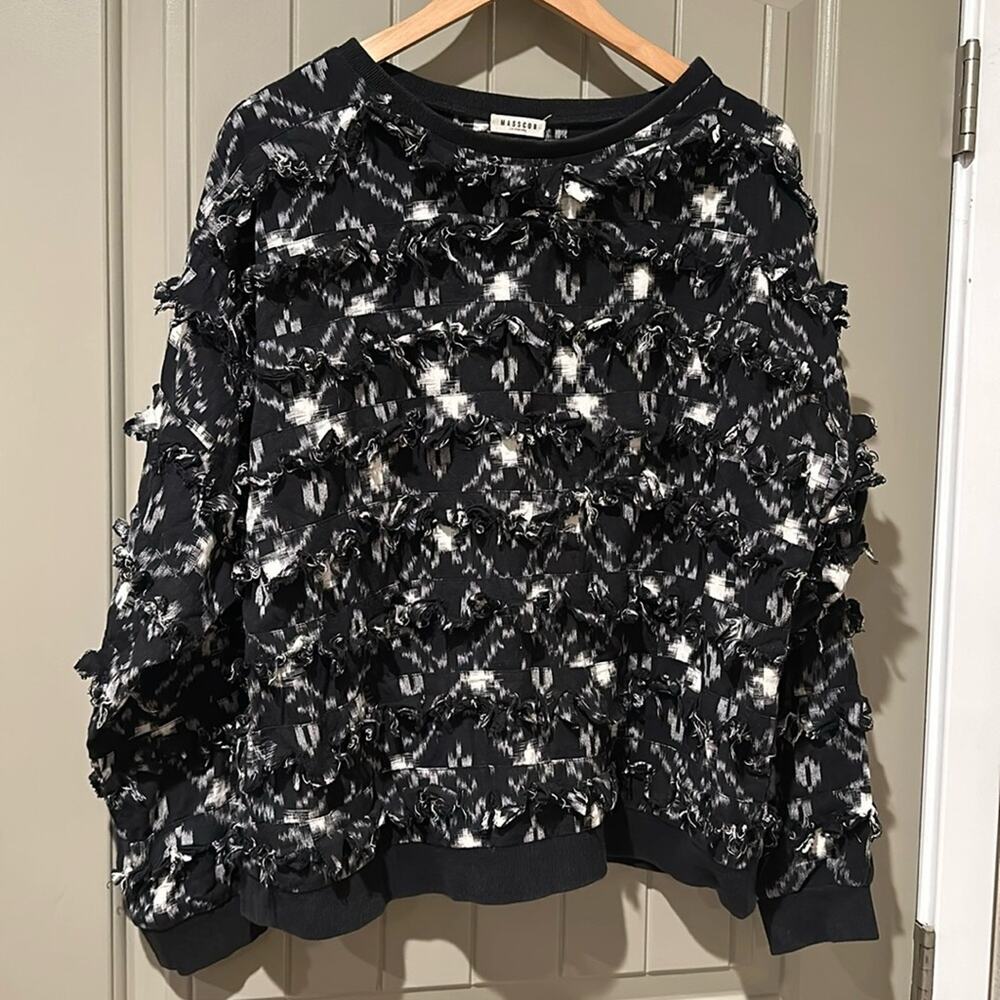 MASSCOB Fringe Sweater Sz M